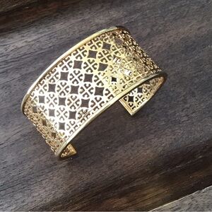 Tory Burch Gold Filigree Cuff Bracelet